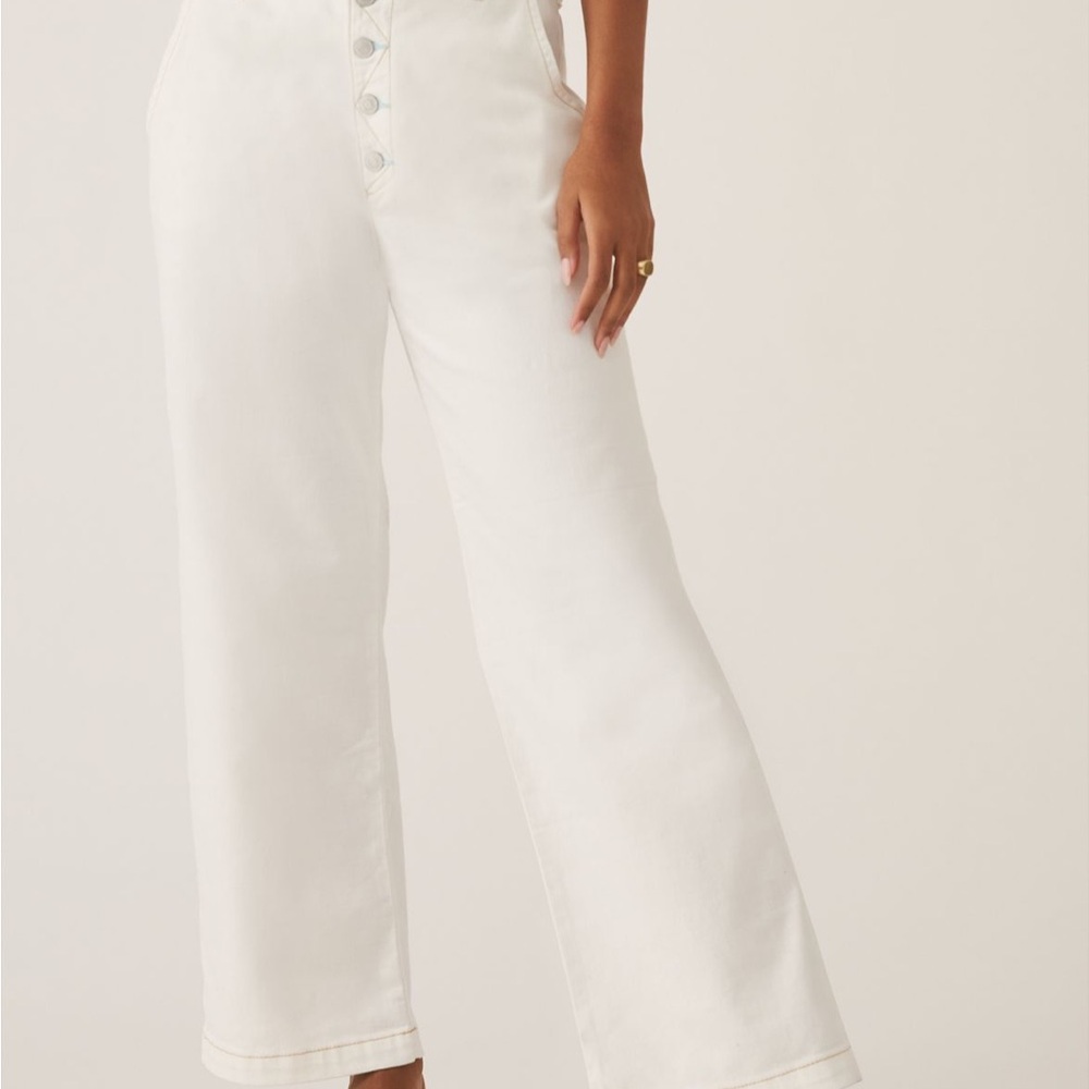 Pilcro White Patterned Lining Pants - image 2